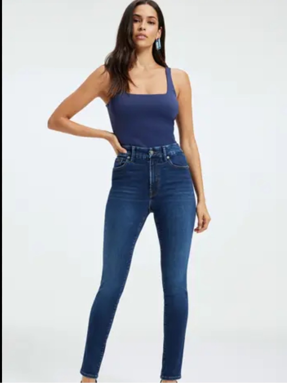 Good American Women Skinny Jeans - Dark Blue Denim